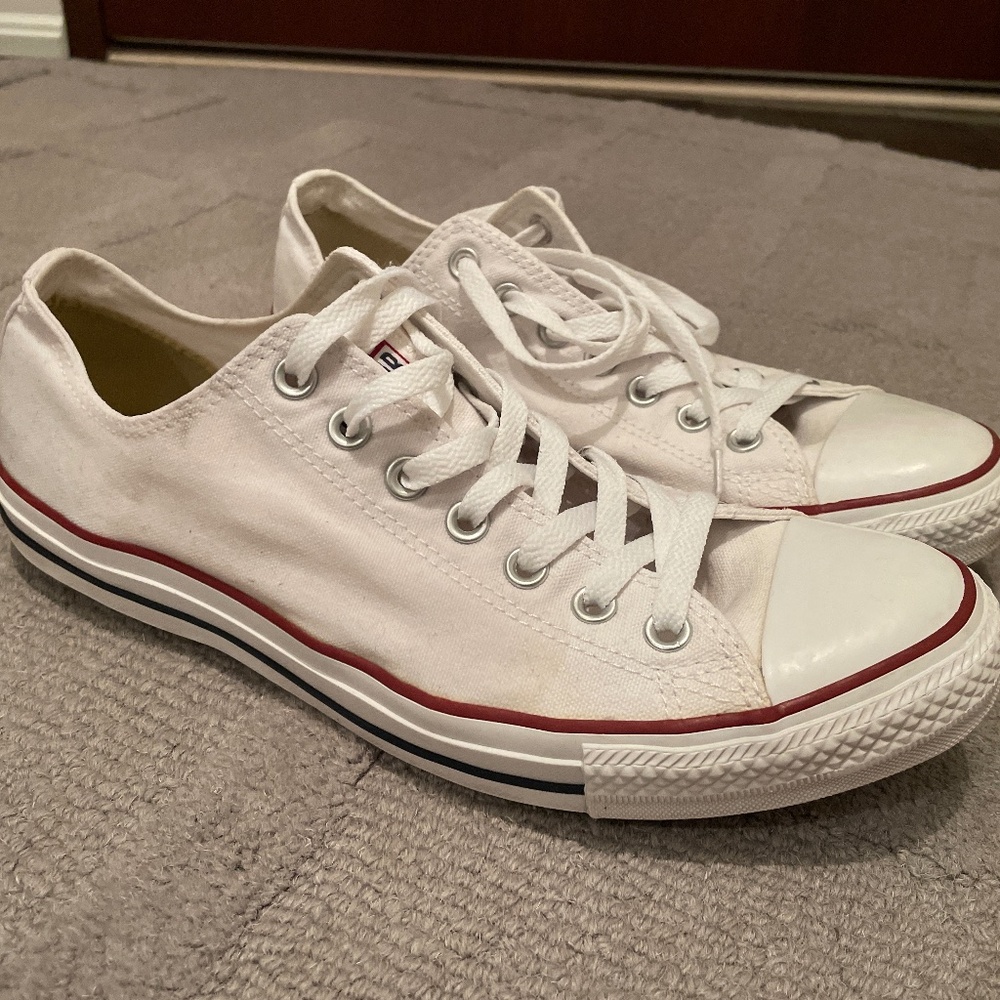 Converse white sneakers size 10 - Chaussures Converse